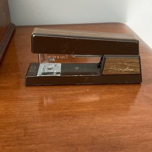 Walnut Swingline Stapler | Vintage Desk Stapler with Faux Wood Look by Swingline